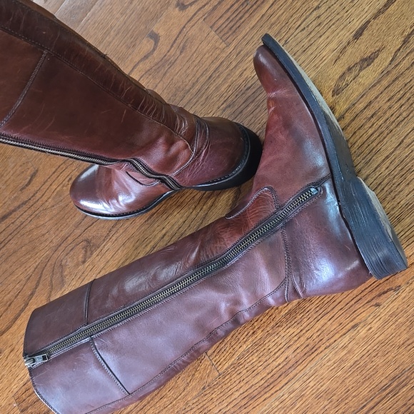 Frye Jayden Size 7B Button Brown Leather Knee High Fall/Winter Tall Ridi… - Picture 5 of 15